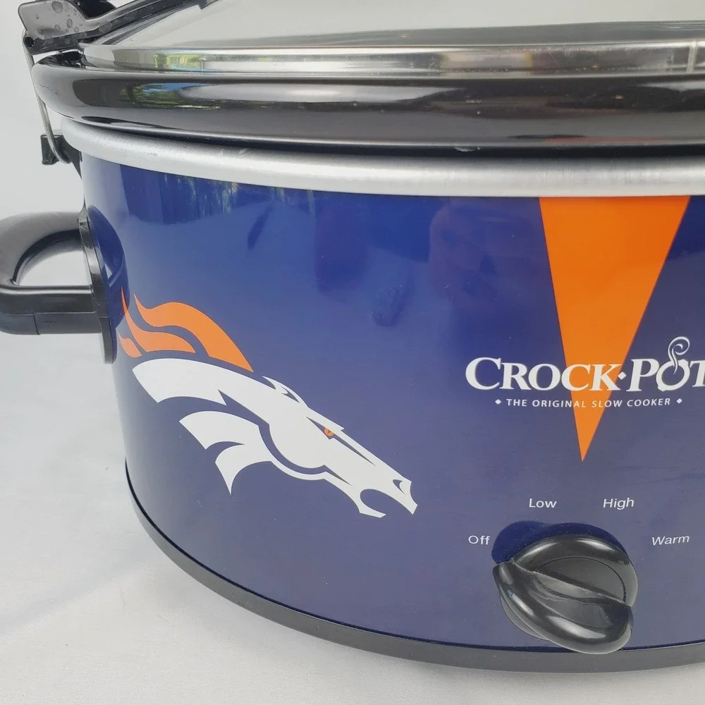 Denver Broncos NFL Crock Pot Slow Cooker #SCCPNFL600 - TESTED and WORKING